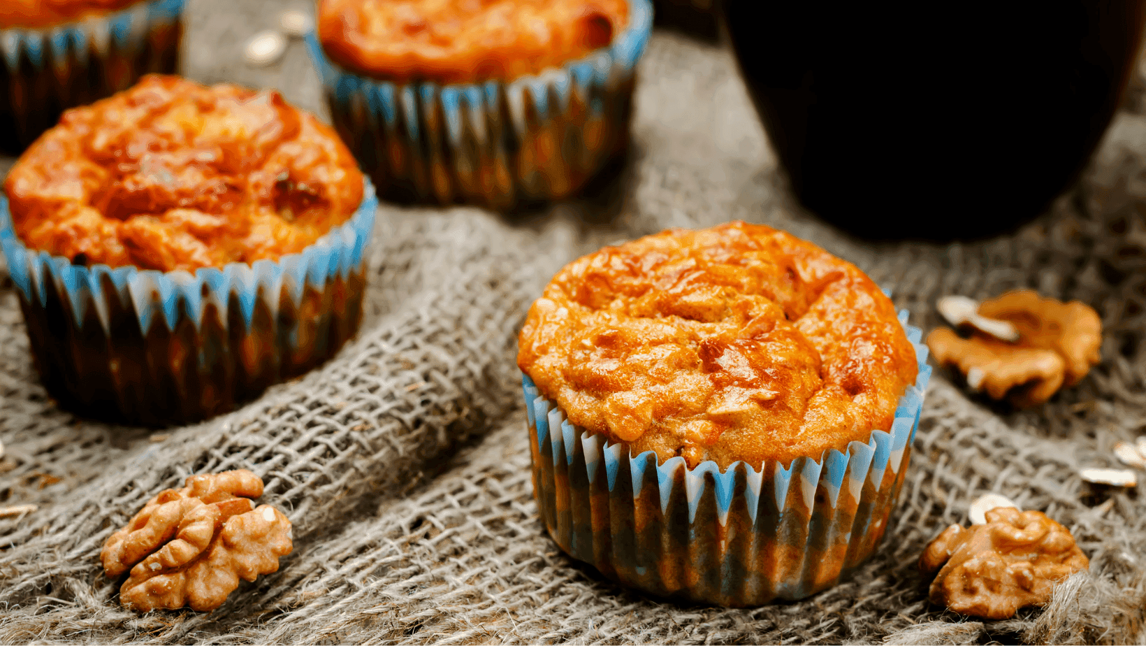 Muffins aux carottes et aux noix