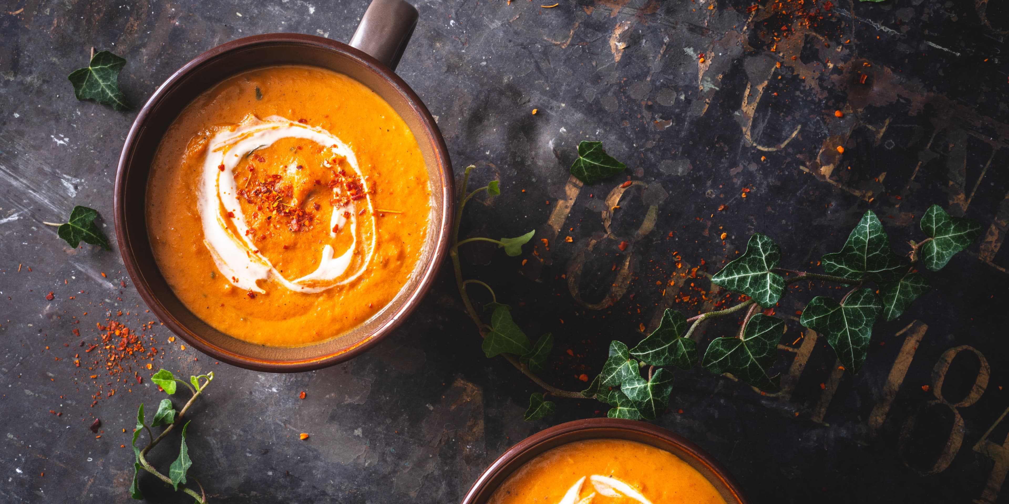 Soupe crémeuse au potiron et au lait de coco