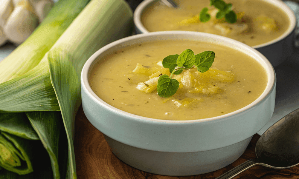 Velouté de poireaux et pommes de terre