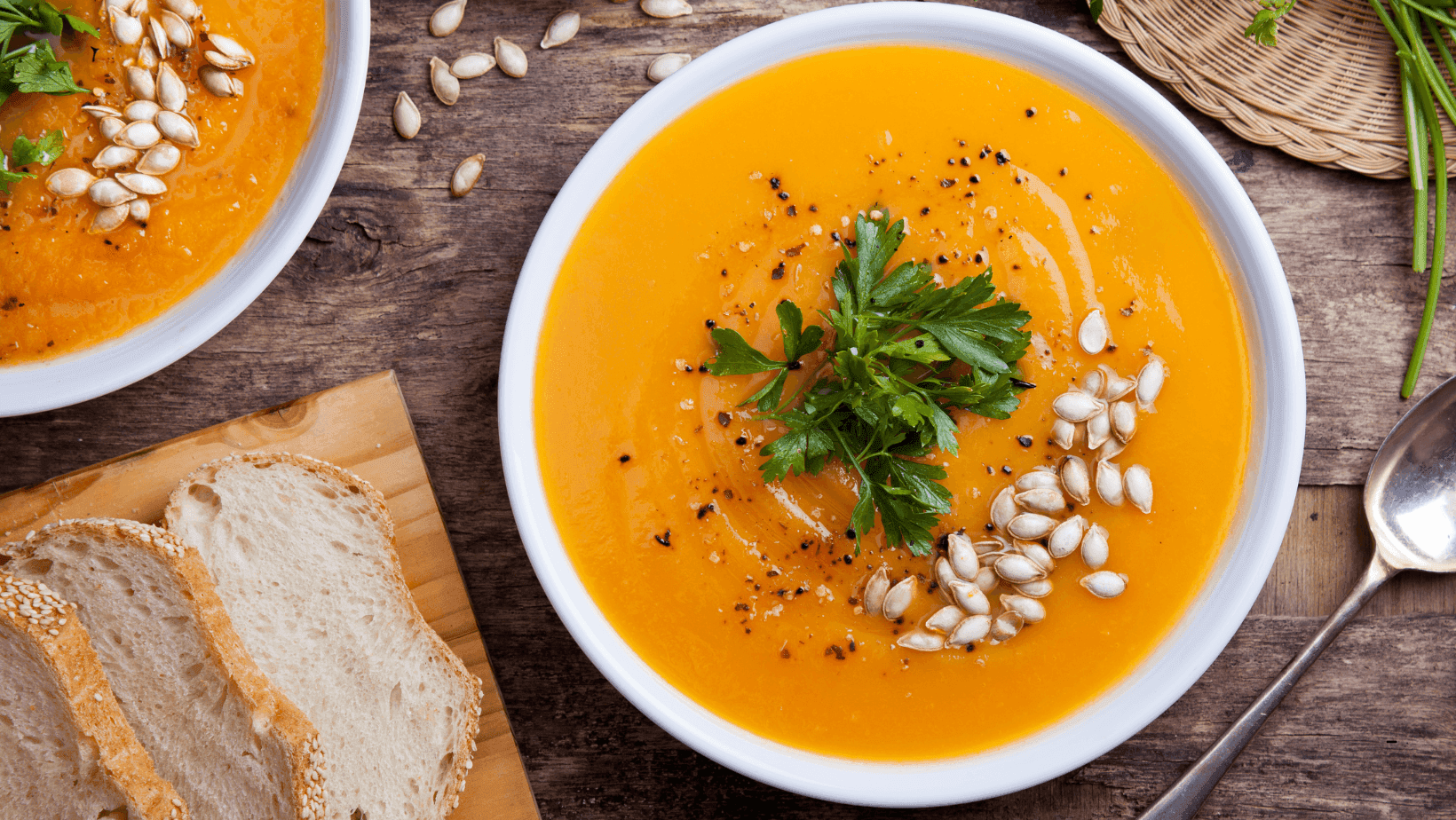 Velouté de potimarron aux châtaignes et aux épices